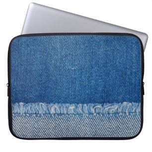 Stoff Blue Jeans Background, Denim Textur Laptopschutzhülle
