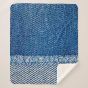 Stoff Blue Jeans Background, Denim Textur Sherpadecke