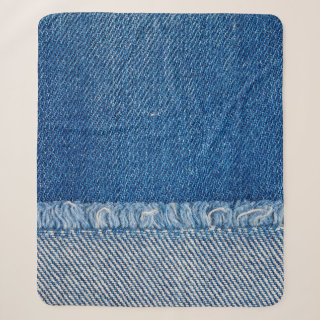 Stoff Blue Jeans Background, Denim Textur Sherpadecke (Vorderseite)