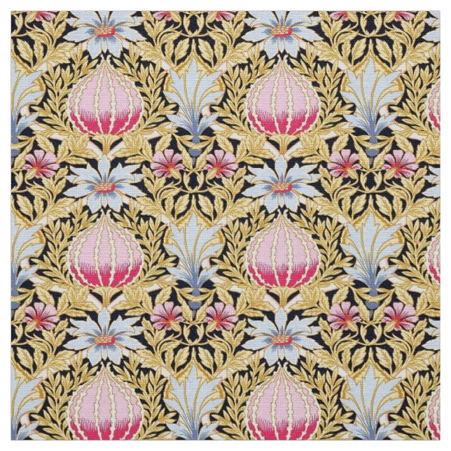 Stoff - Blumenmuster im Jugendstil (Muster)