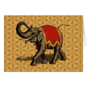 Stoff des indischen Elefant-w/Red