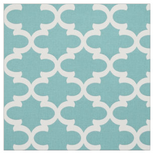 Stoff - geometrisches blaues und weißes Muster