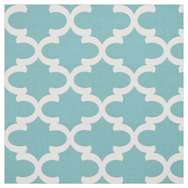 Stoff - geometrisches blaues und weißes Muster (Muster)