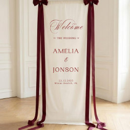 Stoff Hochzeit Willkommensschild Moderne Hochzeit  Banner