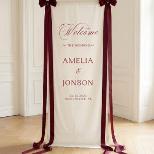 Stoff Hochzeit Willkommensschild Moderne Hochzeit Banner