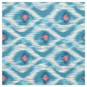 Stoff mit blauem Ikat-Muster