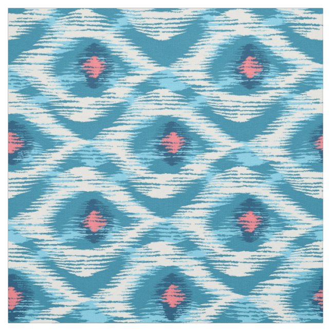 Stoff mit blauem Ikat-Muster (Muster)