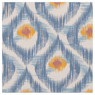 Stoff mit blauem Ikat-Muster