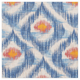 Stoff mit blauem Ikat-Muster