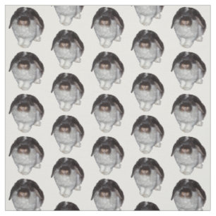 Stoff mit Schlappohren-Hasen (Farbe wählen)