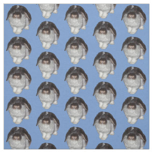Stoff mit Schlappohren-Kaninchen (Blau)