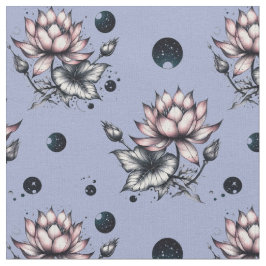 Stoff mit unten gewebten Lotusblumen