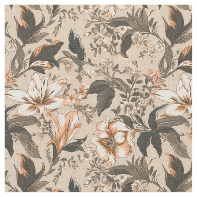 Stoff mit vintage Blumenmuster (Nahaufnahme)