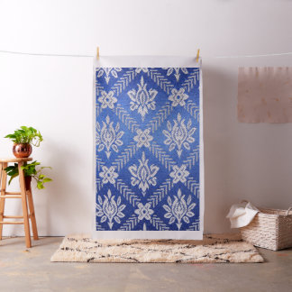 Stoff mit Vintage-Muster Blau