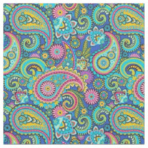 Stoff - Pasley Grün und Blau