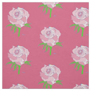 Stoff - Rose in Farbtönen