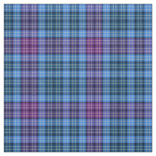 Stoff - Tartan Blue Pink Lila Green