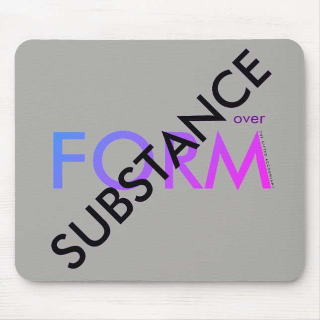 "Stoff über Form" Mousepad (Vorne)