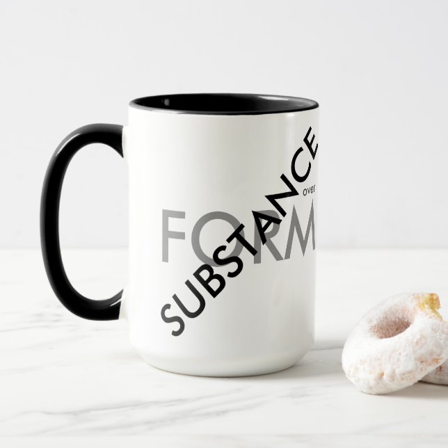 "Stoff über Form" Tasse (Mit Donut)