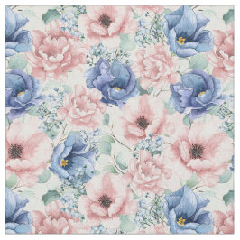 Stoffe aus blau-rosa Rosen