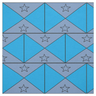Stoffe, blau und grau mit Sternen Stoff