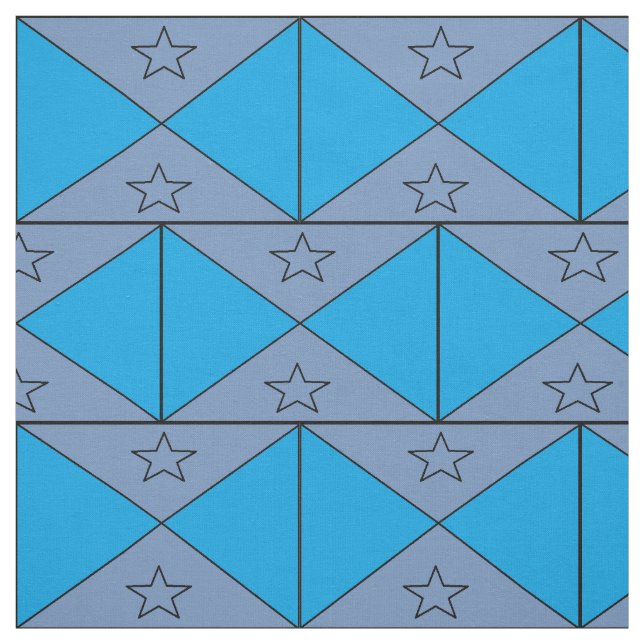 Stoffe, blau und grau mit Sternen Stoff (Muster)