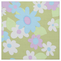 Stoffe mit Blumen im Vintage-Stil der Sechziger 