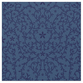 Stoffe mit dunkelblauer botanischer Ornament