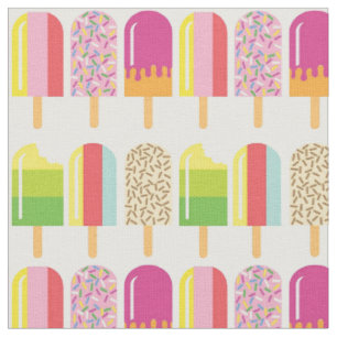 Stoffe - Rosa, Grün und Gelb - Eisklee