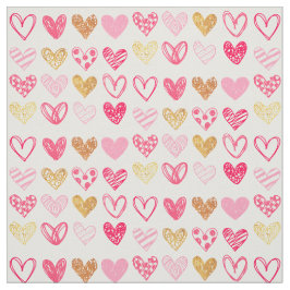 Stoffe - Rosa und goldene Lieben