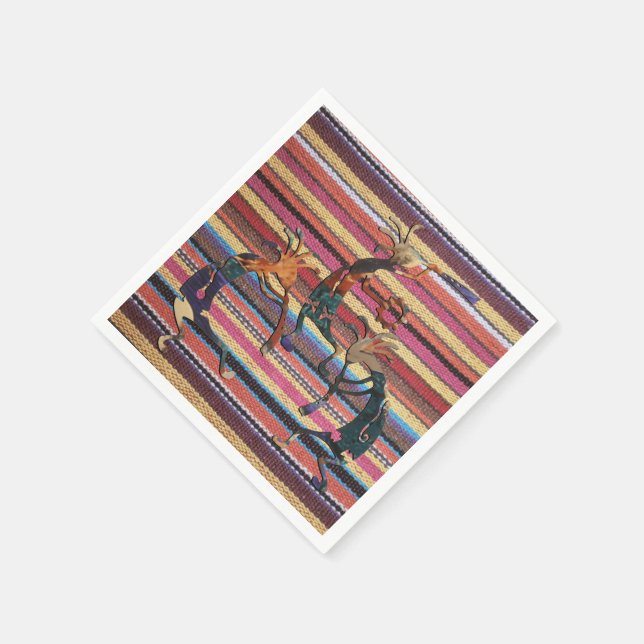 Stoffe Streifen Muster I + KOKOPELLI Serviette (Ecke)