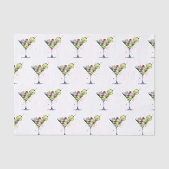 Stoffpapier zum Thema Las Vegas Martini Seidenpapier (Vorderseite)