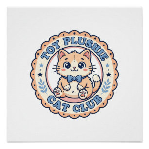 Stoffspielzeug Katze Süße Katze T-Shirt Design - S Poster