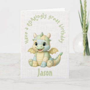 Stofftier-Drache Geburtstag eines jungen Kindes Karte