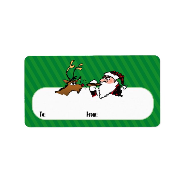 Stogie Lighting Santa Gift Labels Adressaufkleber (Vorne)