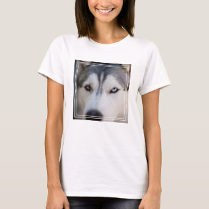 Stoiber Blick auf Alaskan Malamute T-Shirt