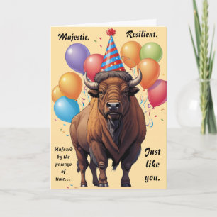 Stoic Bison Birthday Wisdom Karte