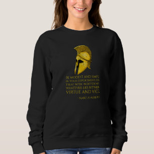Stoic Greece Philosophy Zitat Marcus Aurelius Sto Sweatshirt