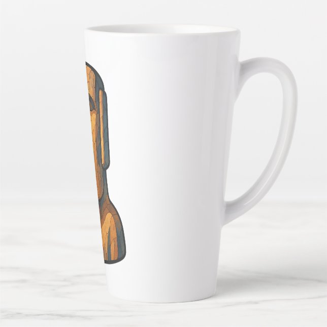 Stoic Moai Ancititude Milchtasse (Rechts)