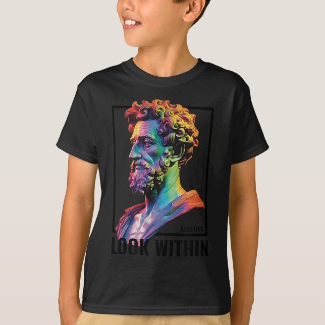 Stoic Philosopher Introspective Marcus Aurelius Qu T-Shirt (Vorderseite)