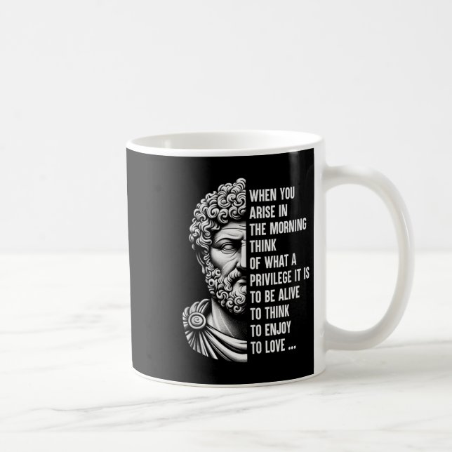 Stoic Philosopher Marcus Aurelius Shirt Motivation Kaffeetasse (Rechts)