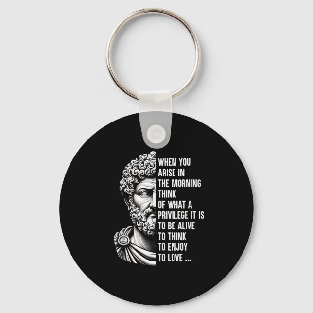 Stoic Philosopher Marcus Aurelius Shirt Motivation Schlüsselanhänger (Vorderseite)