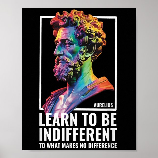 Stoic Philosopher Wisdom Marcus Aurelius Philosoph Poster (Vorne)