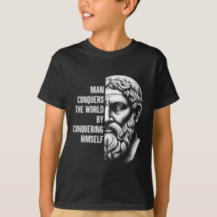 Stoic Philosopher Zeno of Citium Quote Motivationa T-Shirt