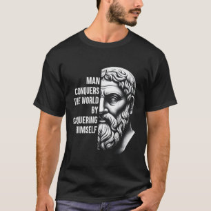 Stoic Philosopher Zeno of Citium Quote Motivationa T-Shirt