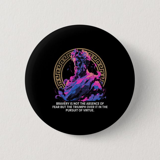 Stoic Philosophy Epic Old Inspiration Griechisch S Button (Vorderseite)