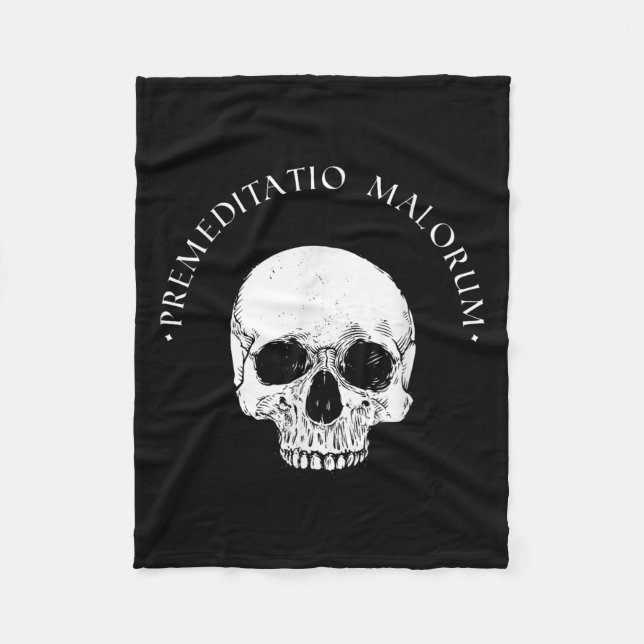 Stoic Philosophy Prämeditatio Malorum Skull Stoici Fleecedecke (Vorderseite)
