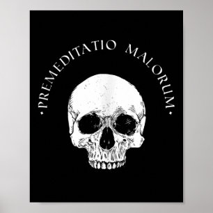 Stoic Philosophy Prämeditatio Malorum Skull Stoici Poster