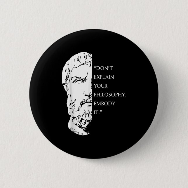Stoic Philosophy Zitat Design _ Epictetus Weisheit Button (Vorderseite)