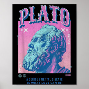 Stoic Plato Pastel Y2k Retro Ästhetischer Stoikus Poster